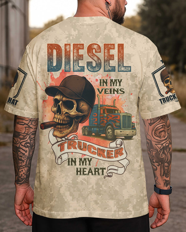 Diesel In My Veins Trucker In My Heart Shirt