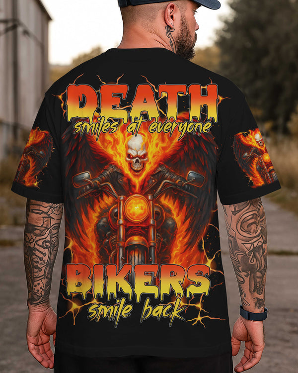 Death Smiles At Everyone Bikers Smile Back Shirt